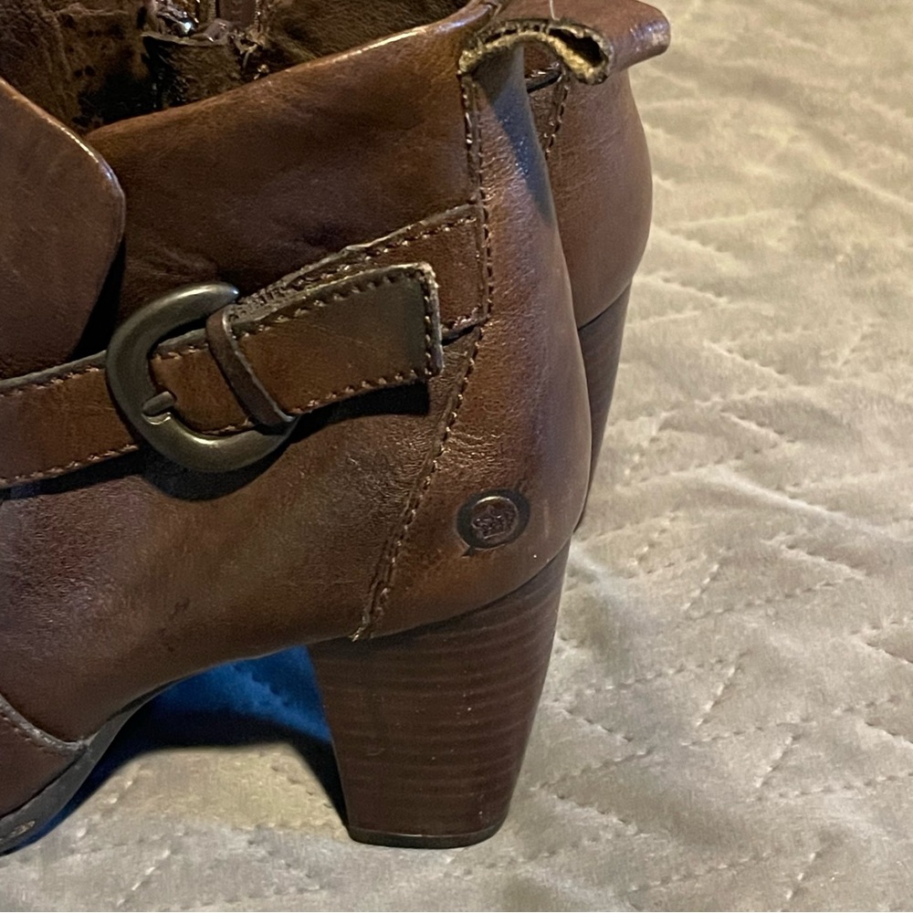 Born side zipper ankle boots womens 7.5 EUC brown - Picture 9 of 13